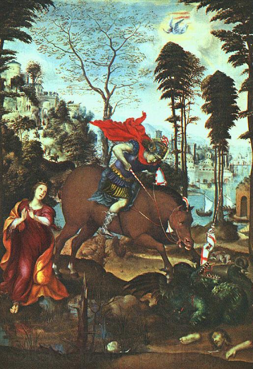 Giovanni Sodoma St.George and the Dragon Spain oil painting art